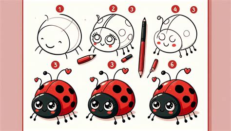 How to draw Ladybug - Trying drawing
