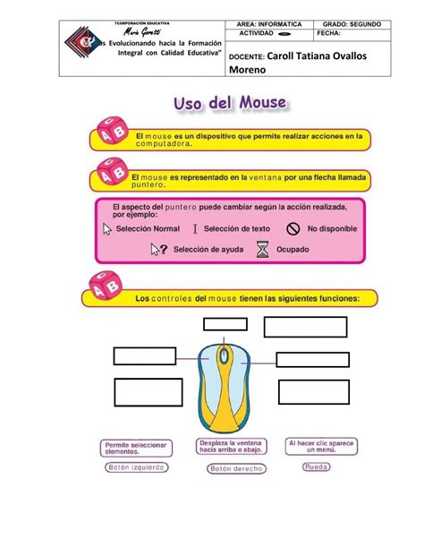 Image result for How to Use a Computer Mouse Worksheet