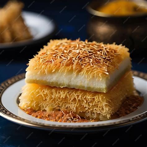 Premium Photo | Kunafa with original cream filling gnearated by AI