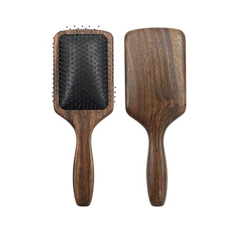 Wooden Paddle Hair Brush Detangler Wood Hair Brush Massage Scalp Nylon ...