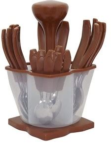 khorduExpo Unique Plastic Cutlery Set (Pack of 24) (Brown) Plastic ...