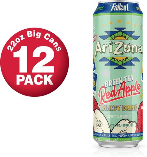AriZona x Fallout Red Apple Green Tea Energy Drink - 234mg Natural ...
