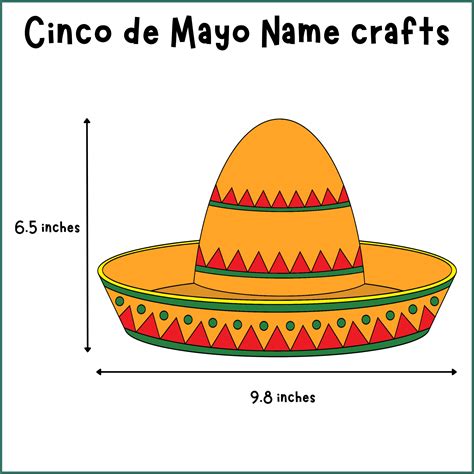 Cinco de Mayo Name Crafts - Cinco de Mayo hat crafts - Cinco de Mayo ...