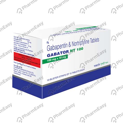 Gabator Nt 100mg Strip Of 15 Tablets: Uses, Side Effects, Price ...