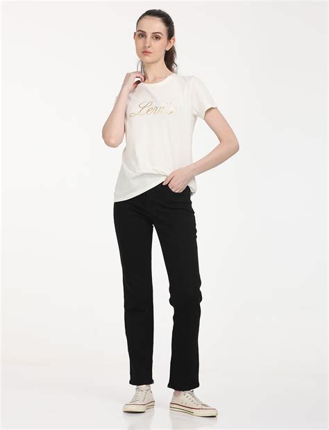 Women's Redloop 314 Black Straight Fit Mid Rise Jeans – Levis India Store