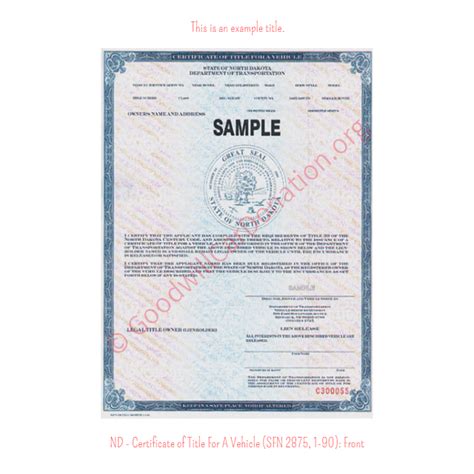 How To Sign Your North Dakota Vehicle Title - Goodwill Car Donation