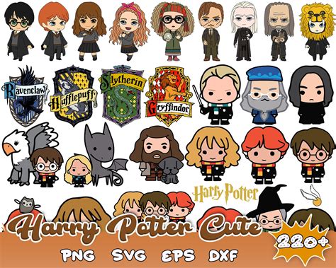 220 Harry Potter Cute Bundle Svg, Harry Potter Clipart, Harr | Inspire ...