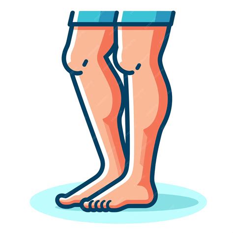 Cartoon human legs illustration vector graphic of lower body in flat design | Premium AI ...