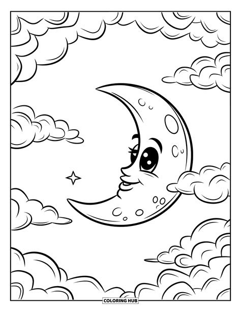 70+ Moon Coloring Pages for Kids & Adults (Free Printable PDFs)