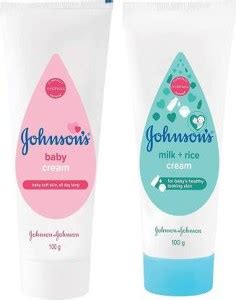 JOHNSON'S BABY Baby Cream 100g & Baby Milk and Rice Baby Cream 100G ...
