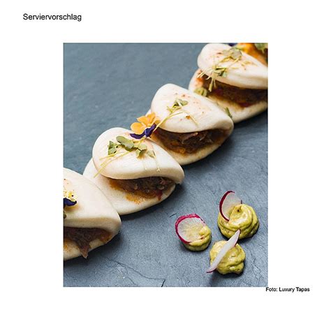 Ordek ve Tatli Biberli Mini Bao Coregi, Luks Tapas, 672g, 24 adet, PE kabuk