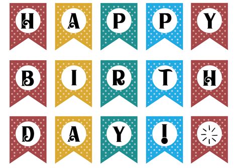 Free Printable Happy Birthday Banner Designs & Templates! - Printables ...