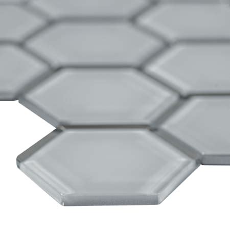 MSI SMOT-GLS-ICEBEHEX8MM Ice Hexagon 11" x 12" Beveled Glass Mesh ...