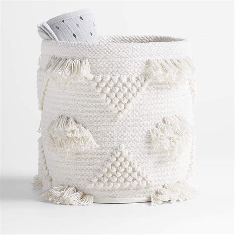 Dottie Natural Macramé Kids Shelf Bin | Crate and Barrel UAE