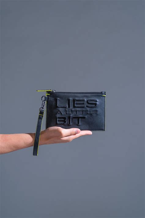 Lies a Little Bit Pouch - Black Color Pouch For Men & Women