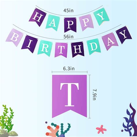 Mermaid Birthday Decorations, Little Mermaid Party Decorations, mermaid ...