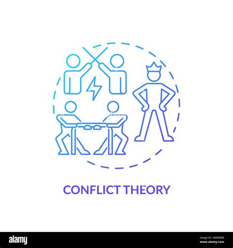 Conflict theory blue gradient concept icon Stock Vector Image & Art - Alamy