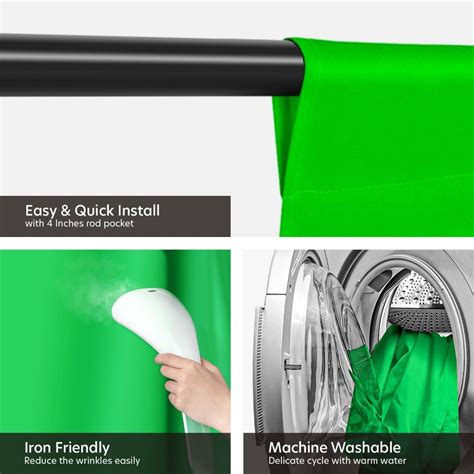 2x3m White Black Green Screen Polyester Backdrop Photo Background with ...