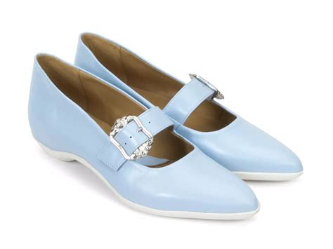 Zeal - Blue/White | Sleek mary jane shoe | Fluevog Shoes
