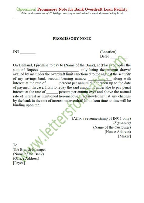 Image result for Bank Promissory Note