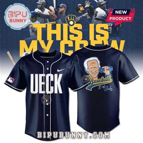 Mr Baseball Bob Uecker Milwaukee Brewers Baseball Jersey - Bipubunny Store