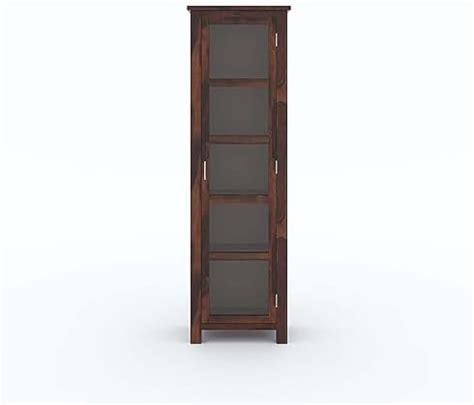 WOODSTAGE Sheesham Wood Tall Kitchen Crockery Unit Cabinet Storage for ...