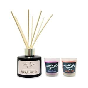 Moonlight Essence Spring Garden Reed Diffuser & Calm Down - Smoky Oud ...