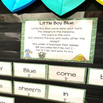 Little Boy Blue | Build a Poem | Nursery Rhymes Pocket Chart Center