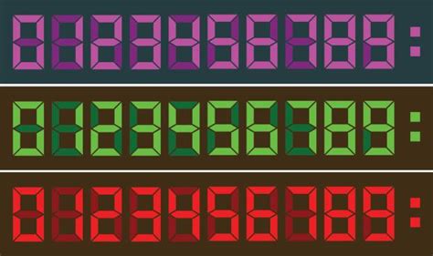 Image result for LED Digital Clock Numbers