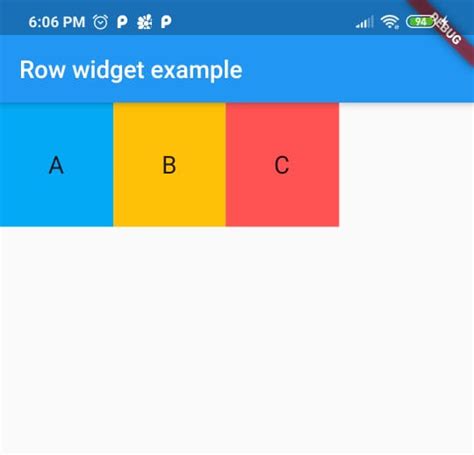 Flutter Expanded Widget 的图像结果