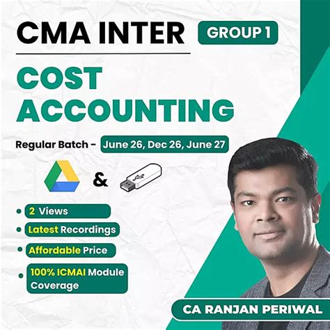 CMA Inter Cost and Management Accounting By CA Ranjan Periwal