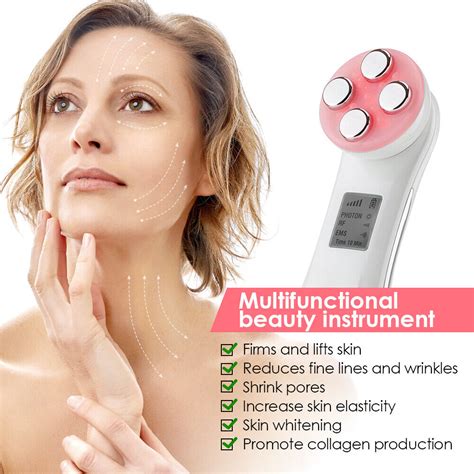 Buy Pro Microcurrent Skin Tightening Lifting Device LED Photon Facial ...