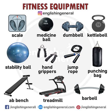 Fitness Equipment in English