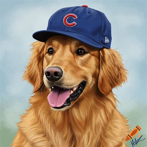 Illustration of a bulldog wearing a purple baseball cap and jersey with ...
