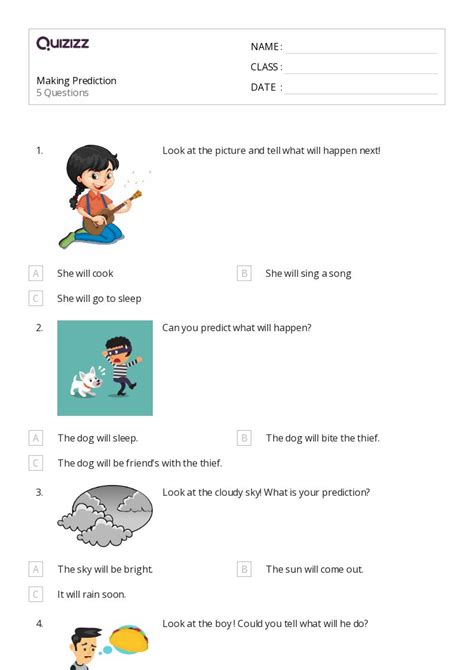 Image result for Predicting Outcomes Worksheet 4th Grade