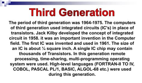 PPT On Computer Generations | PPTX | Computing | Technology & Computing