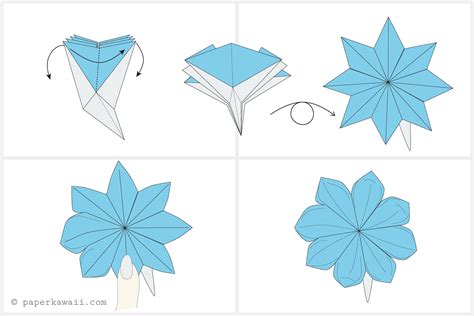 Image result for Origami Flower Tutorial