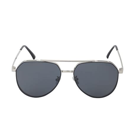 Buy Carlton London-Premium-Men's-Silver & Black Toned Polarised and UV ...