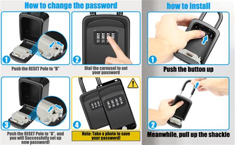 ORIA Key Lock Box, Wall Mounted Key Safe Box, Weatherproof 4 Digit ...