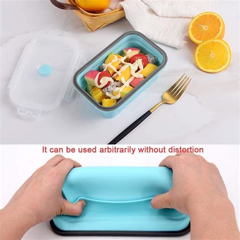 Plastic Food Storage Containers With Lids -4PC Silicone Collapsible BPA ...