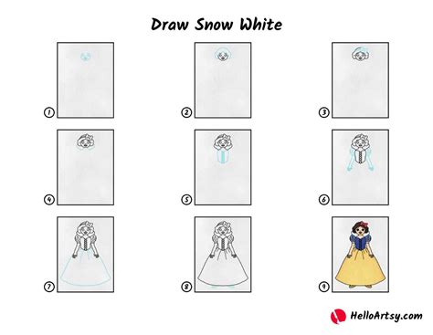 Draw Snow White - HelloArtsy