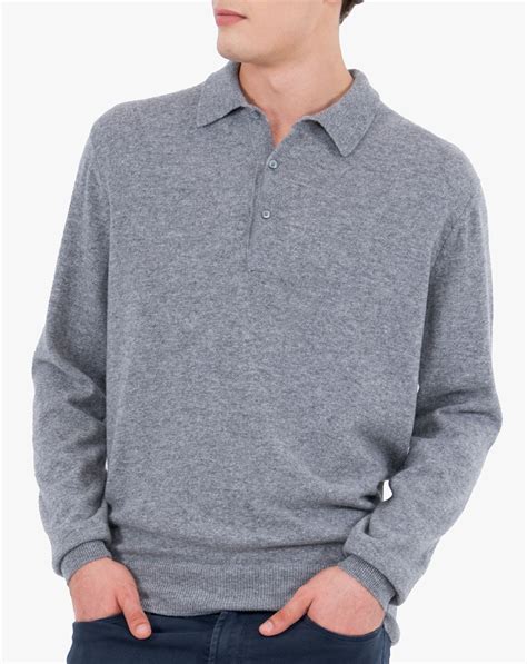 Men's Pure Cashmere Polo Shirt | MaisonCashmere