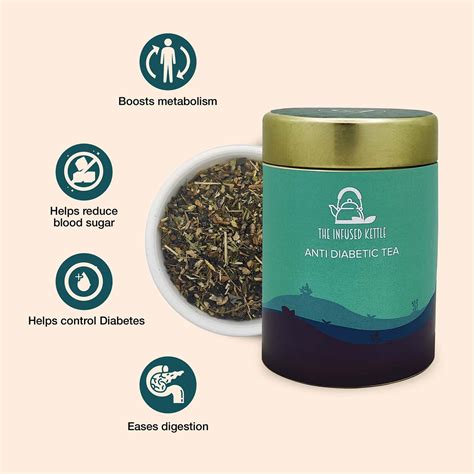 Buy THE INFUSED KETTLE ANTI DIABETIC GREEN TEA (50 GMS) Online & Get ...