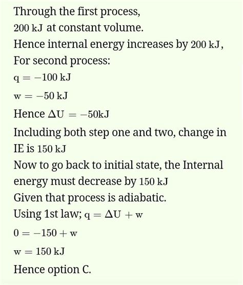 0.24. a closed system receives 200 kj of heat at constant volume. it ...