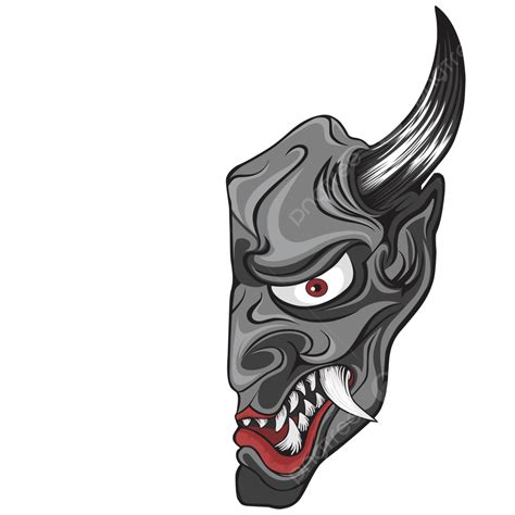 Oni Mask White Transparent, Oni Mask, Mask, Oni, Japan PNG Image For ...