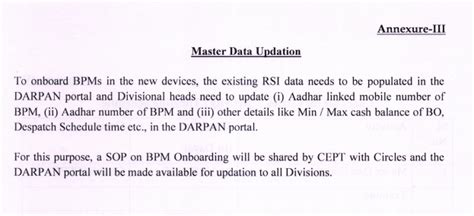 Deployment of RICT devices and roll out of DARPAN app in Branch post ...