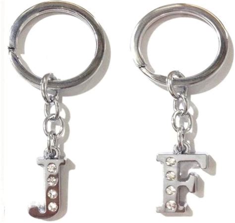 Alphabet F Letter & J Letter Key Chain: Amazon.in: Clothing & Accessories