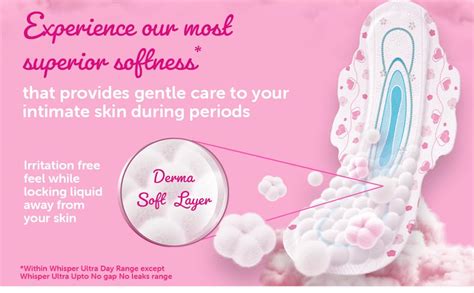 Buy Whisper Ultra Skin Love Soft Sanitary Pads for Women, XL+ 30 Pads ...