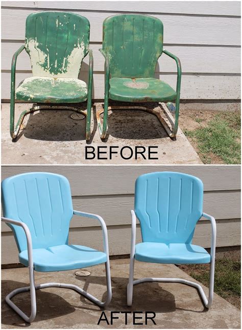Lyndi's Projects: Outdoor Metal Chairs Get a New Look | Metal patio ...