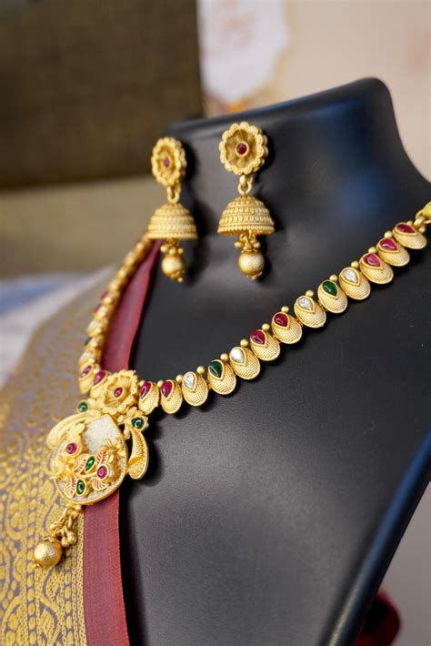 BLUSH Meenakari Antique Gold Jewellery Set – Girija's
